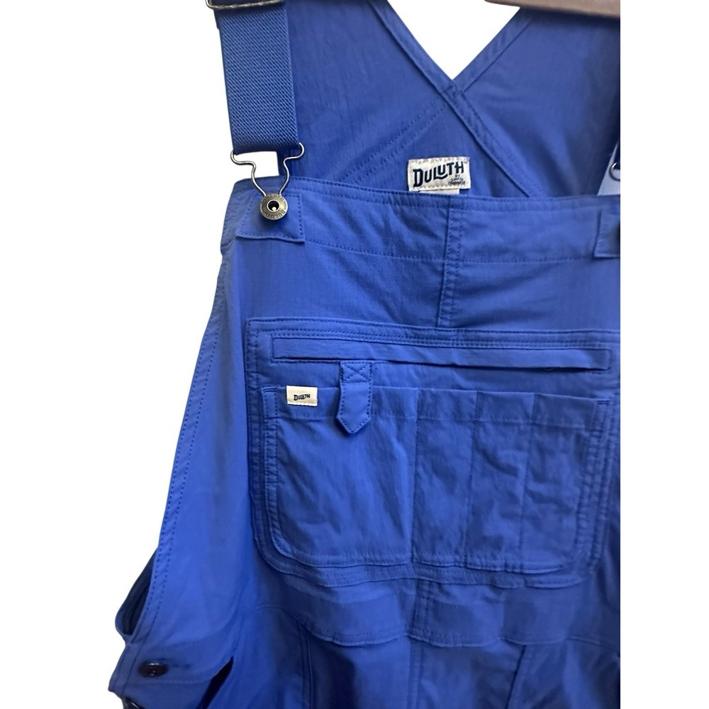 Duluth Trading Co Heirloom Gardening Short Overalls Womens XL Blue Outdoor - Picture 2 of 6